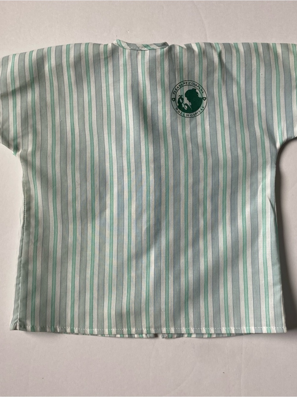 Vintage Pleasant Company American Girl Doll Hospital Gown Green striped 1990’s